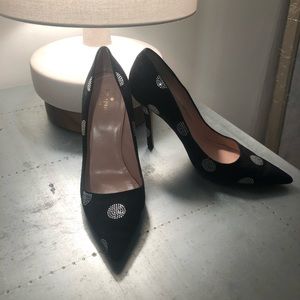 Black and rhinestone Kate Spade pumps